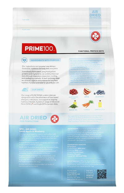 SPD Lamb Apple & Blueberry Puppy Air Dried 2.2kg