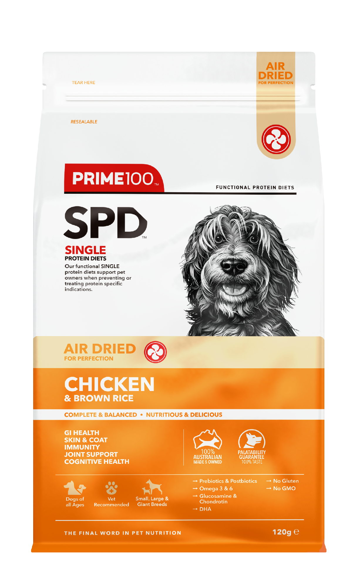 SPD Chicken & Brown Rice Air Dried 120g