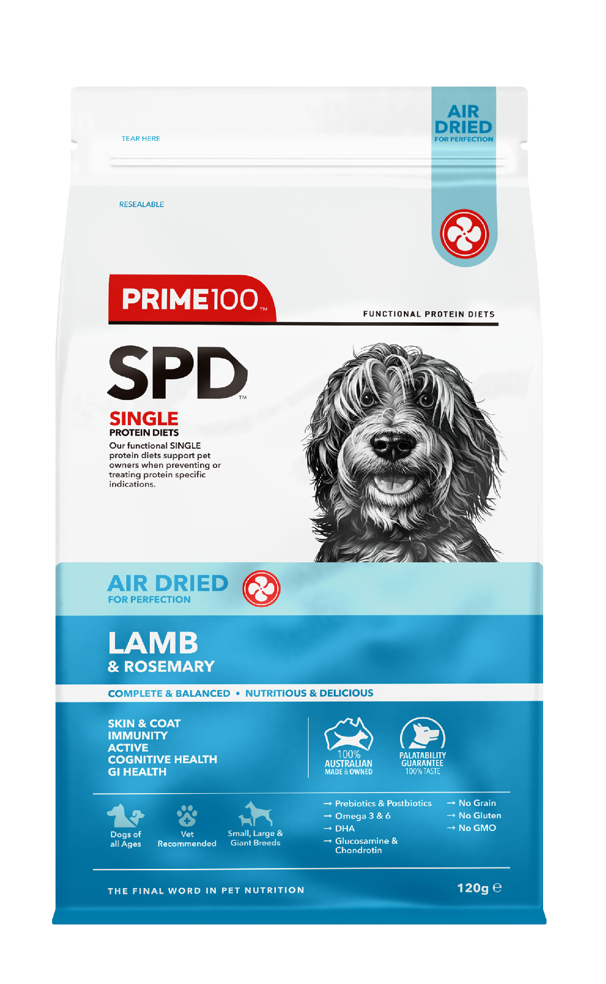 SPD Lamb & Rosemary Air Dried 120g