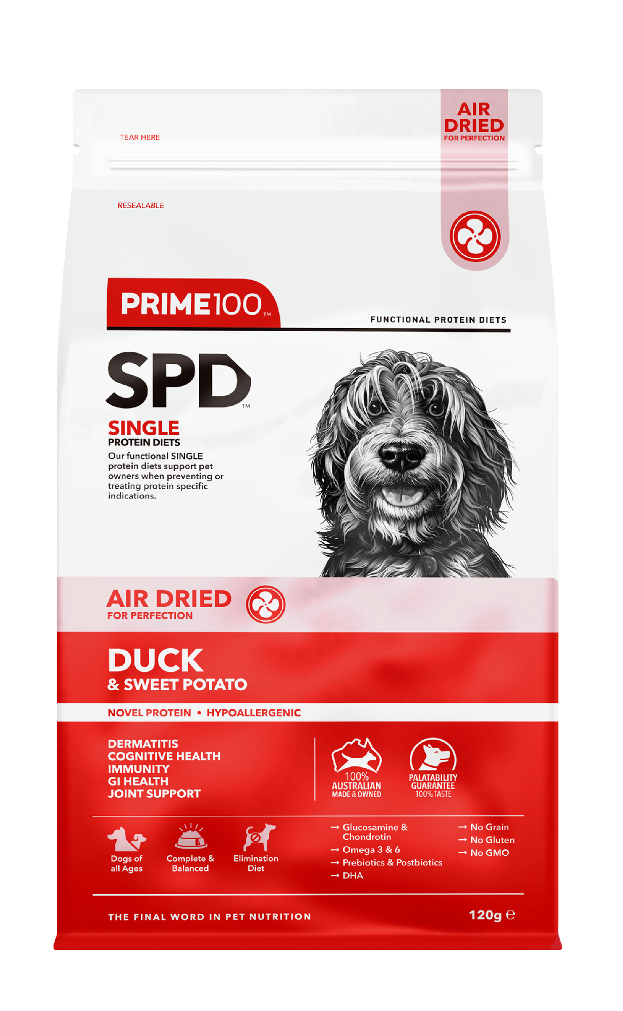 SPD Duck & Sweet Potato Air Dried 120g