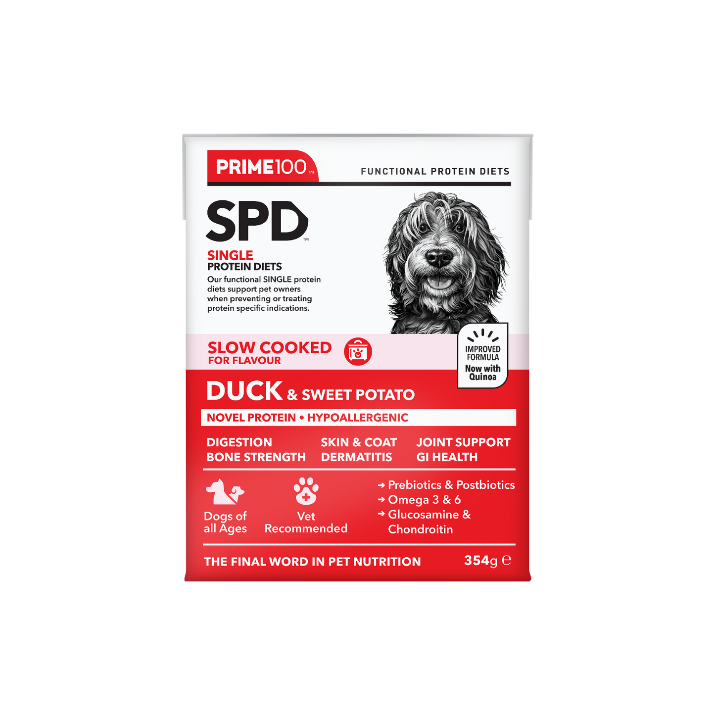 Prime 100 SPD Duck & Sweet Potato Slow Cooked 354g