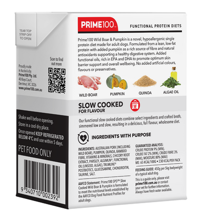 Prime 100 SPD Wildboar & Pumpkin Slow Cooked 354g