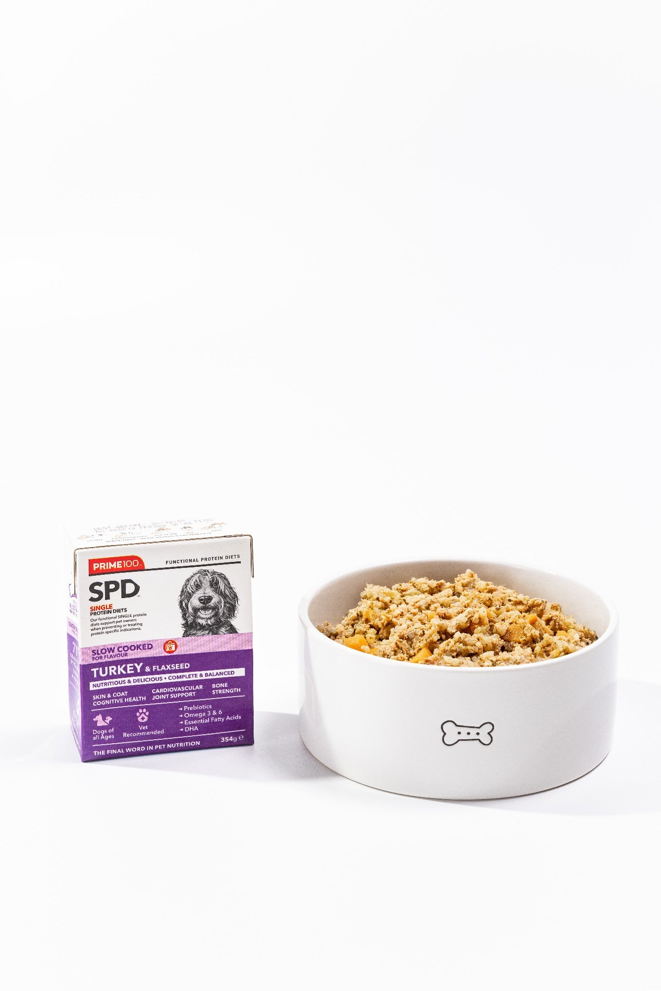 Prime 100 SPD Turkey & Flaxseed Slow Cooked 354g