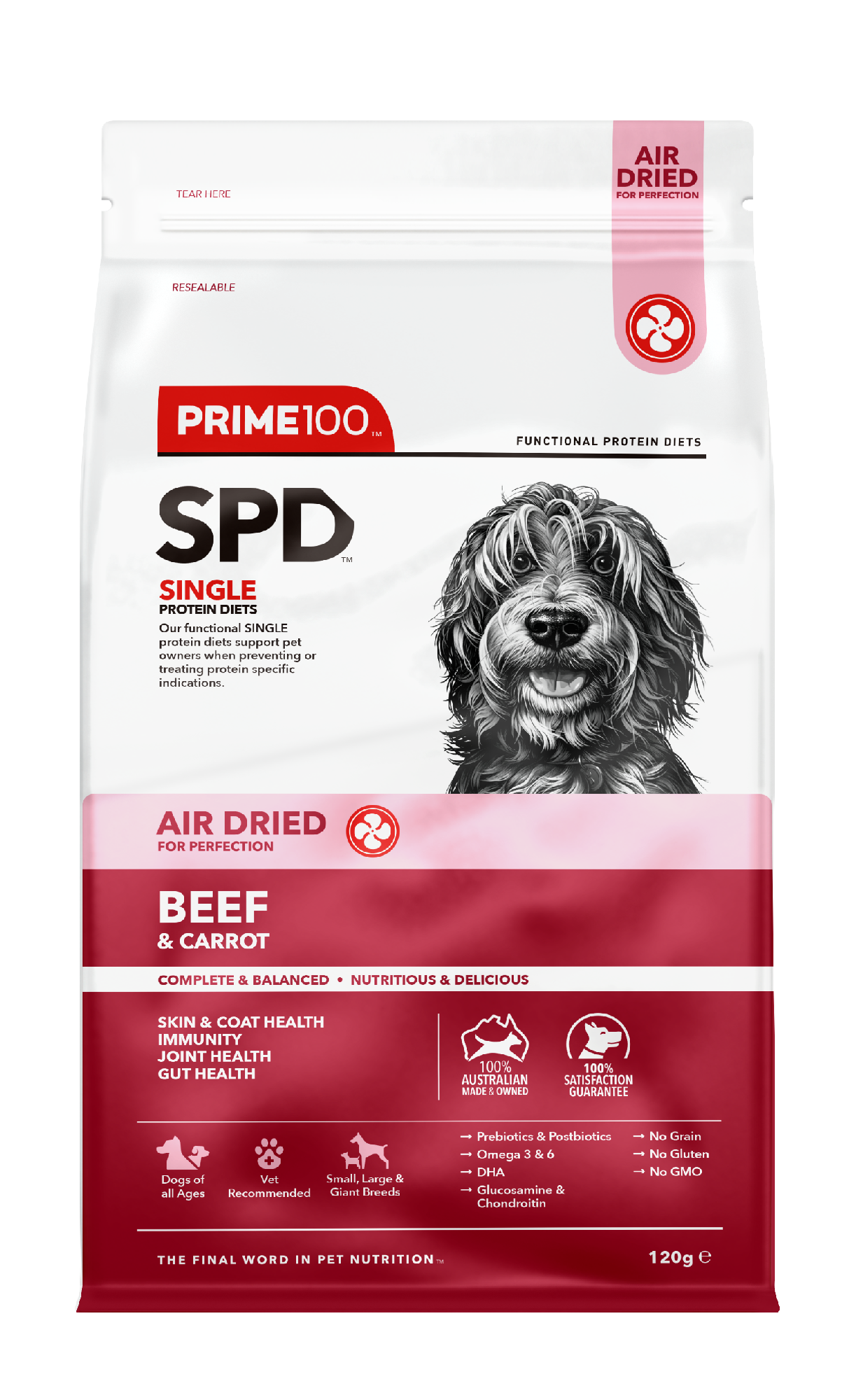 SPD Beef & Carrot Air Dried 120g