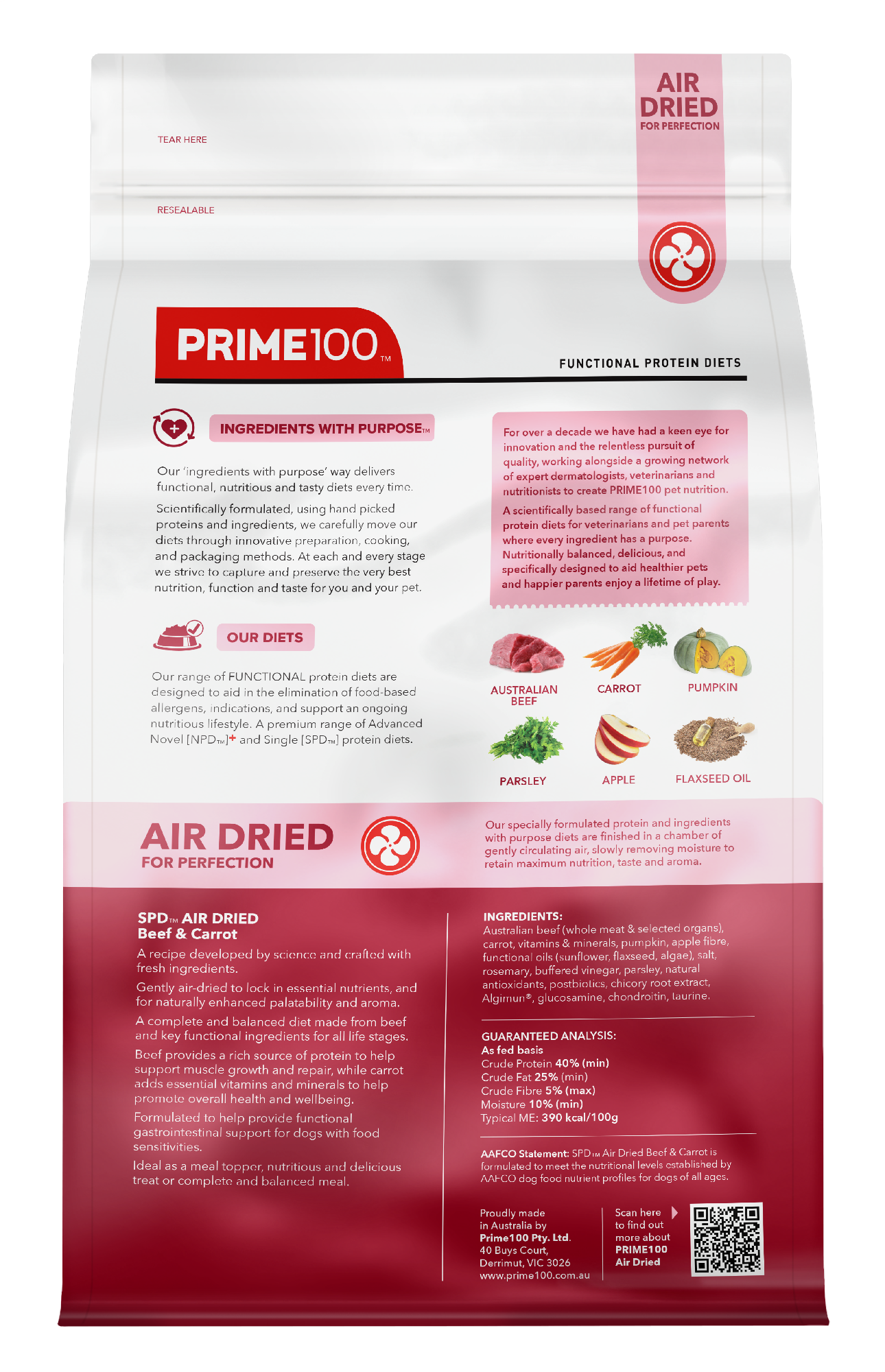 SPD Beef & Carrot Air Dried 2.2kg