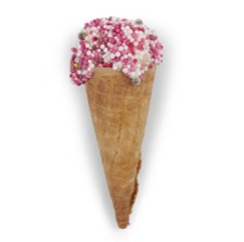 Kazoo Dog Ice Cream Cone - Pink W: 3.5cmL: 9cmD: 3.5cm 20g