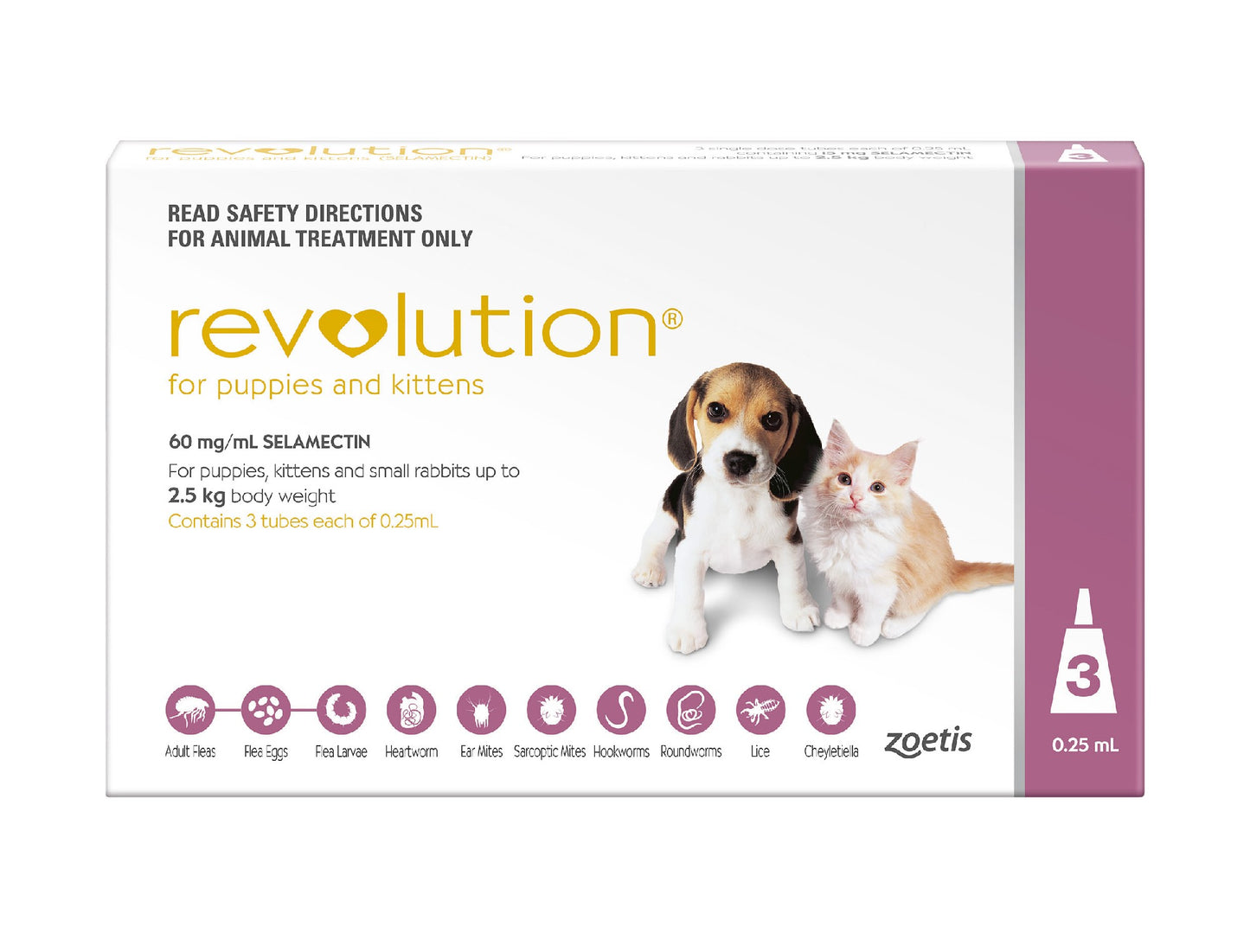 Revolution Puppies & Kittens 15mg (Pink) 3 Pack