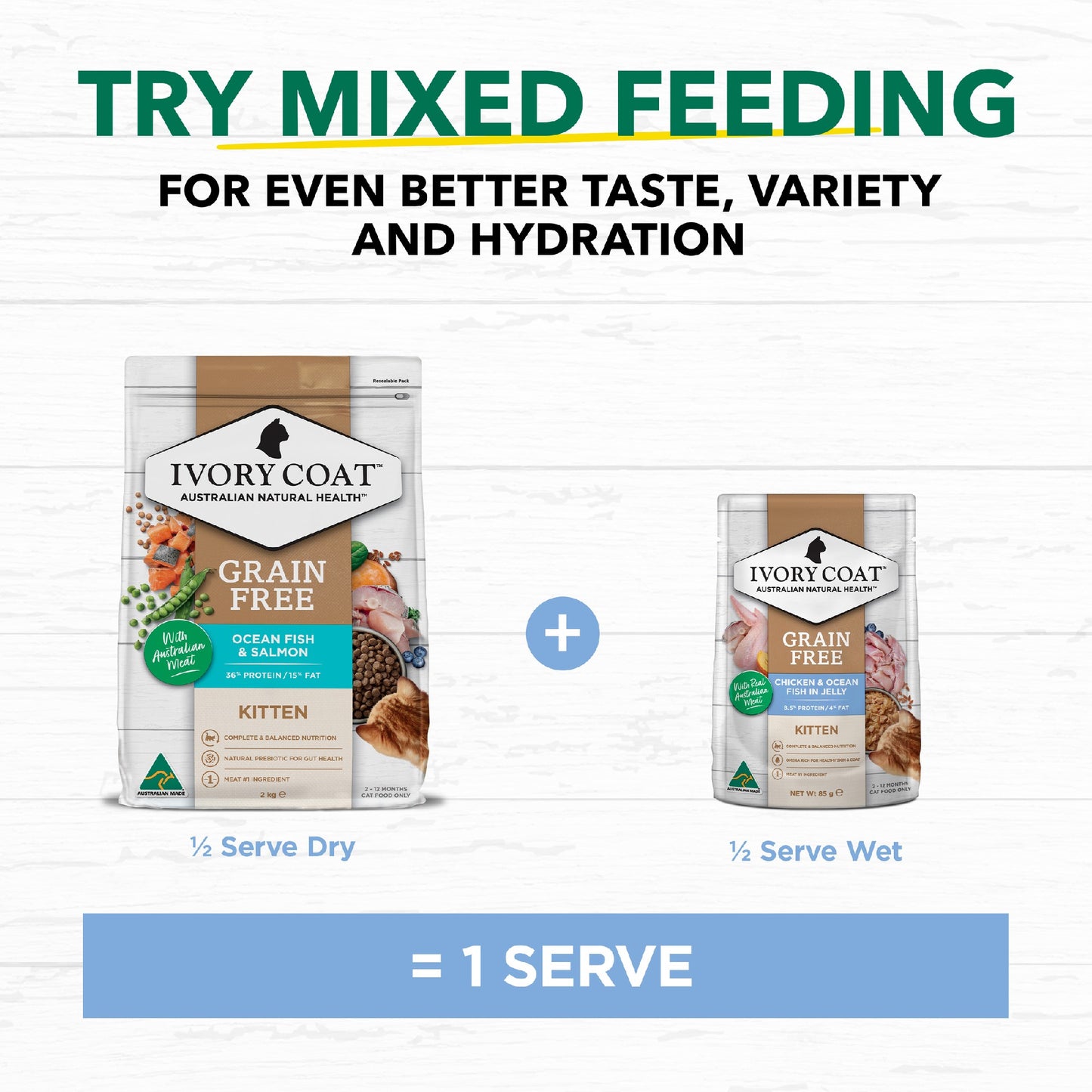 Ivory Coat Cat Kitten Chicken & Oceanfish Gravy 85g