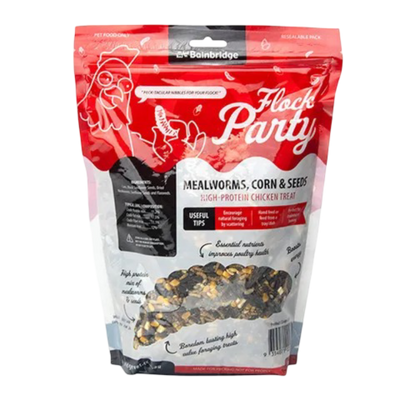 Flock Party - Mealworms, Corn & Seeds
