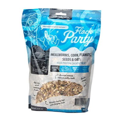 Flock Party - Mealworms, Corn, Peanuts, Seeds & Oats