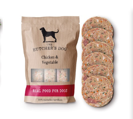 The Butchers Dog Chicken & Vegetables 1.5Kg 6 Discs - Available In Store or Local Delivery Only
