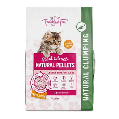 Trouble & Trix Cat Litter Cherry Blossom Natural Litter 10 litre
