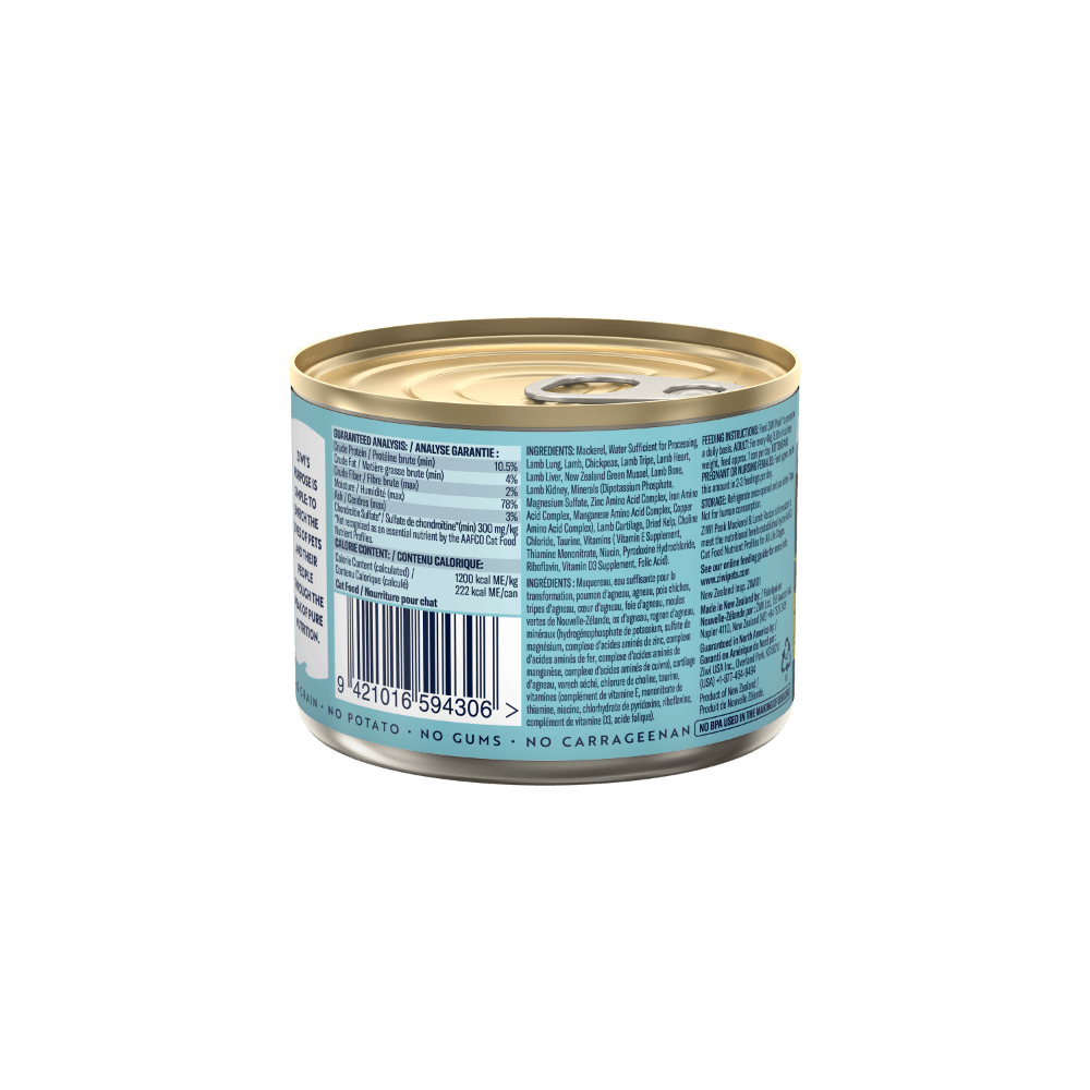 Ziwi Peak Cat Mackeral and Lamb Can 185g