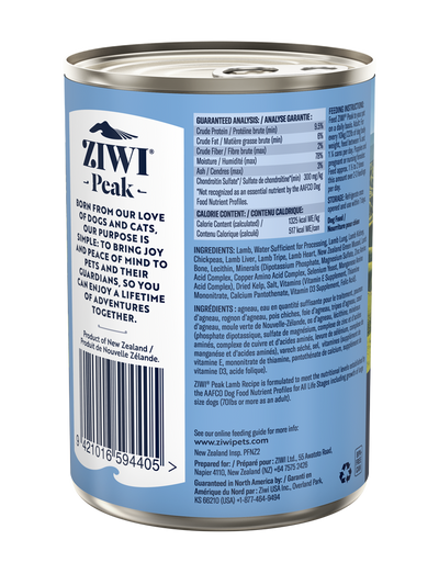 Ziwi Peak Dog Lamb Can 390g