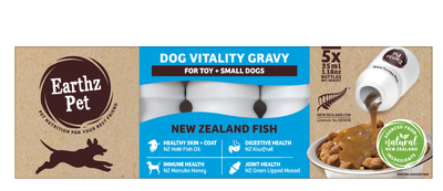 Earthz Pet Vitality Gravy Toy-Small NZ Fish 5 x 35ml