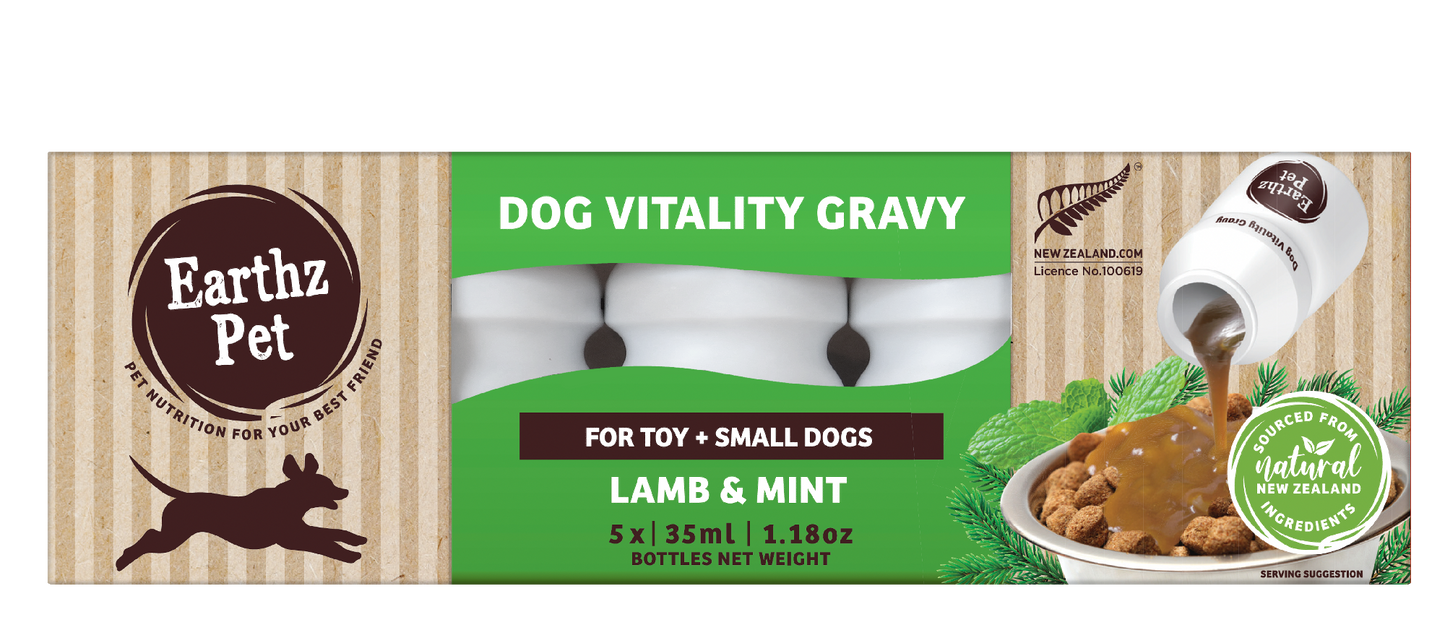 Earthz Pet Vitality Gravy Toy-Small Lamb & Mint 5 x 35ml