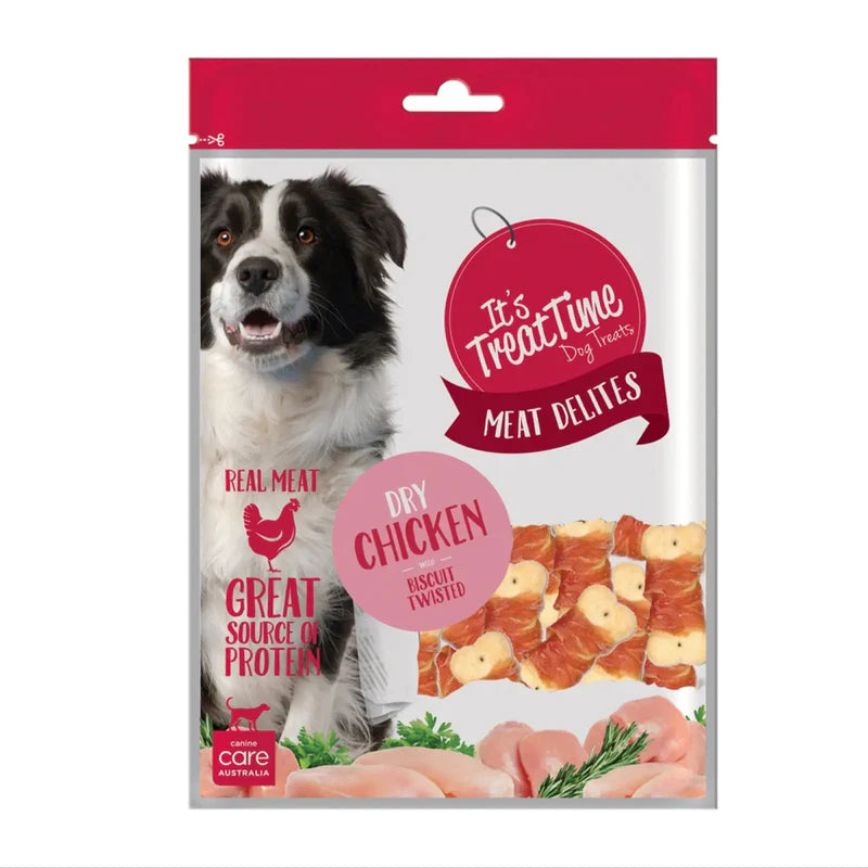 It’S Treat Time Dog Chicken Biscuit Twist 100G