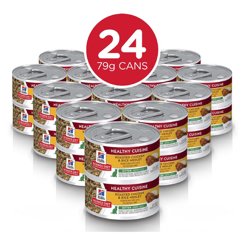 Pack of 24 Science Diet Cat Adult Healthy Cuisine Chicken 79g Can