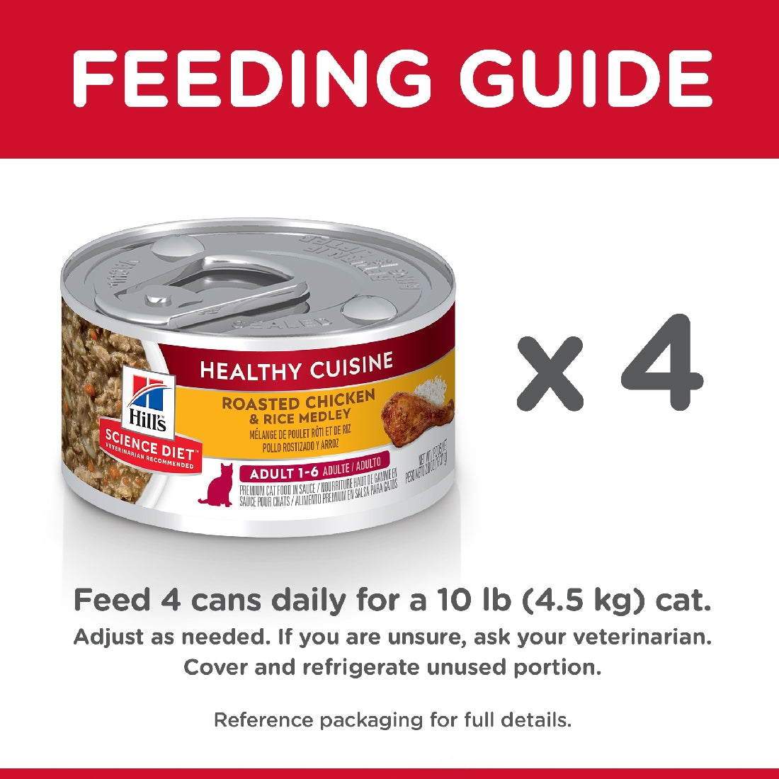 Pack of 24 Science Diet Cat Adult Healthy Cuisine Chicken 79g Can
