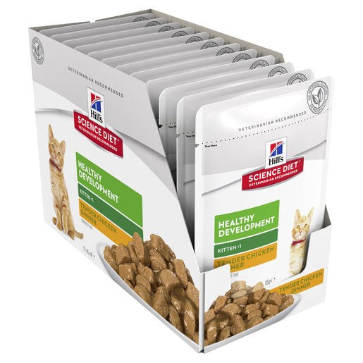 Pack of 12 Science Diet Cat Kitten Chicken 85g Pouch