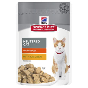 Science Diet Cat Adult Neutered Chicken 85g Pouch