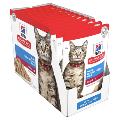 Pack of Science Diet Cat Adult Ocean Fish 85g Pouch