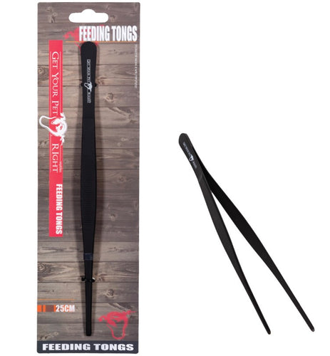 Get Your Pet Right Black Feeding Tongs 