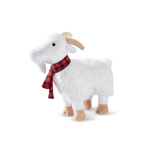 Goat With Scarf Plush Dog Toy