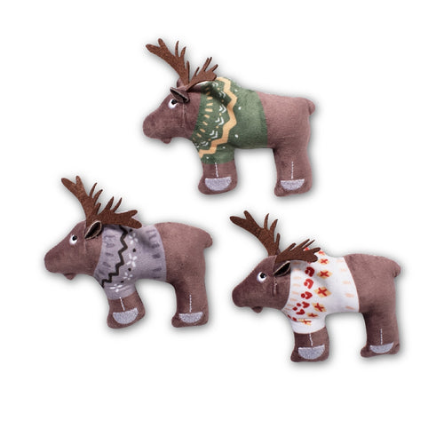 Sweater Moose 3-Piece Small Dog toy Set