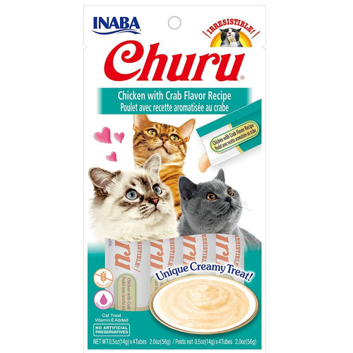Inaba Cat Treat Churu Chicken with Crab Flavor Recipe