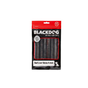 Black Dog Beef Liver Sticks 6 pack
