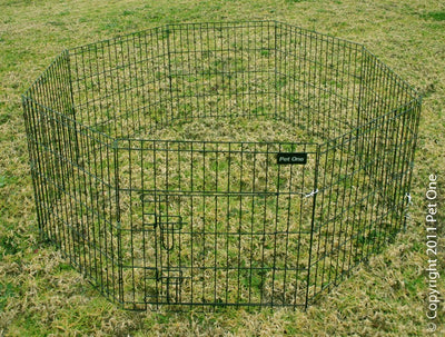Pet One Puppy Pen 61cm long x 91cm High x 8 Panels Black