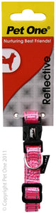 Pet One Nylon Reflective Adjustable Collar 10Mm 15Cm - 22Cm