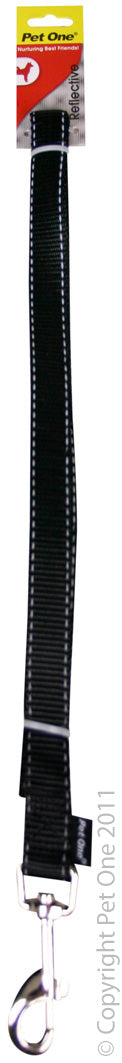 Pet One Leash Reflective Black