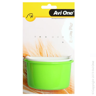 Avi One Bird Feeder Plastic D Feeder with Metal Holder 2pk 11cm