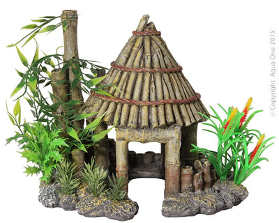 Aqua One Ornament Bamboo Gazebo Medium 21.5cm x17.5cm x18cm