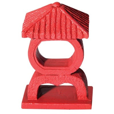 Aqua One Ornament Red Japanese Shrine Small 7cm x 4cm x 10.2cm