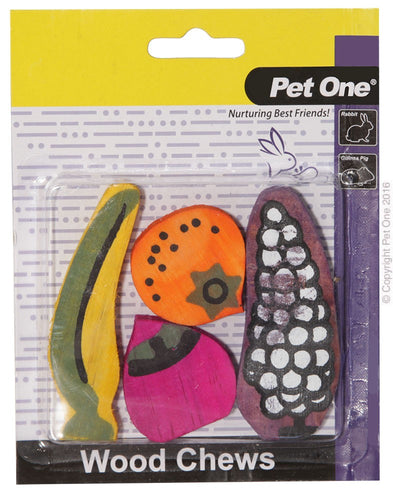 Pet One Wood Chew 4 Pack Sml-Med