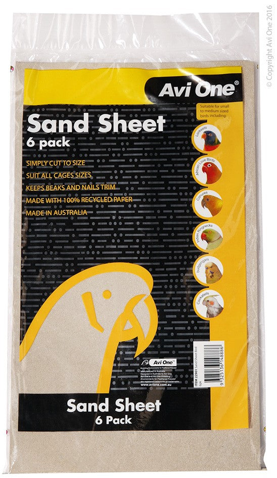 Avi One Sand Sheet Bird 6pk