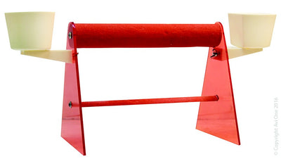 Avi One Parrot Gym With Feeders & Perch (L) 55X19X25Cm