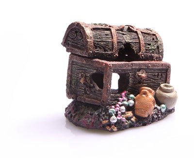 Aqua One Ornament Sunken Treasure Chest Small 7.5cm x7cm x 6.5cm