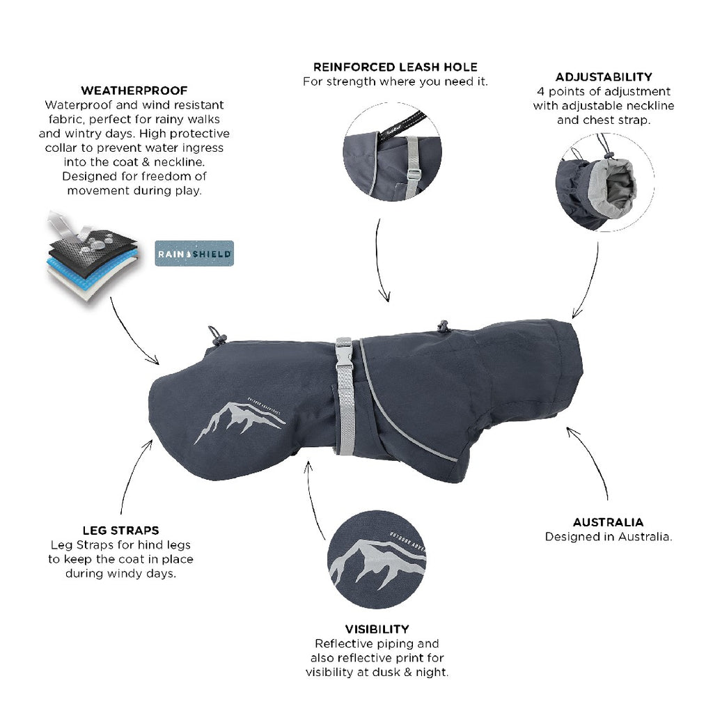 Buy Raincoats for Dogs Australia Huskimo Dog Coat Peak Thunderstorm We Know Pets