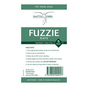 Dolittle Farm Fuzzie Rats 3 pack *Available in store or local delivery only*