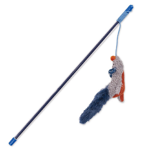 Kazoo Cat Toy Flying Mouse Wand