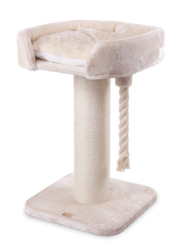 Kazoo High Bed Scratch Post with rope Xl Cream