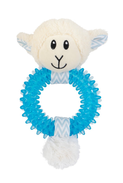 Yours Droolly Puppy Teething Animal Ring-Lamb