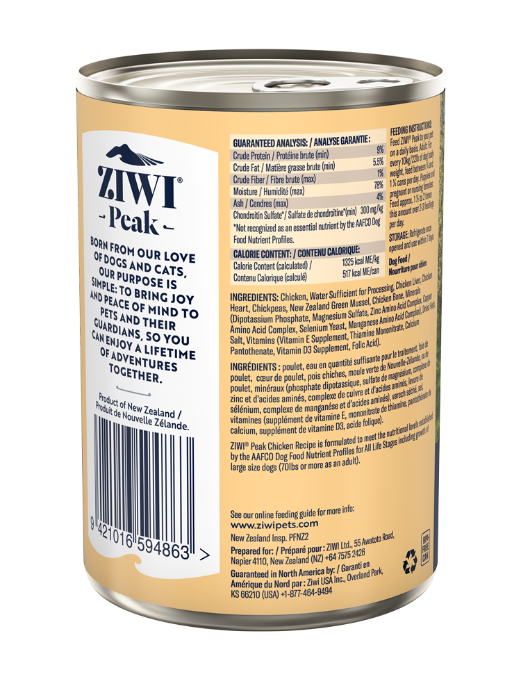 ZIWI Peak Dog Chicken Can 390g