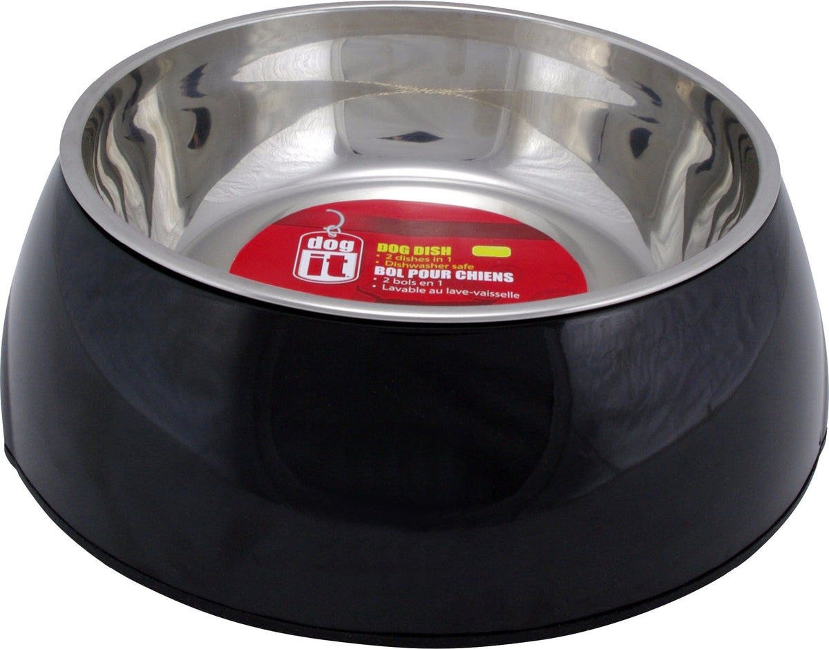 Dogit 2 in 1 Style Durable Dog Bowl Black Xsmall 160ml