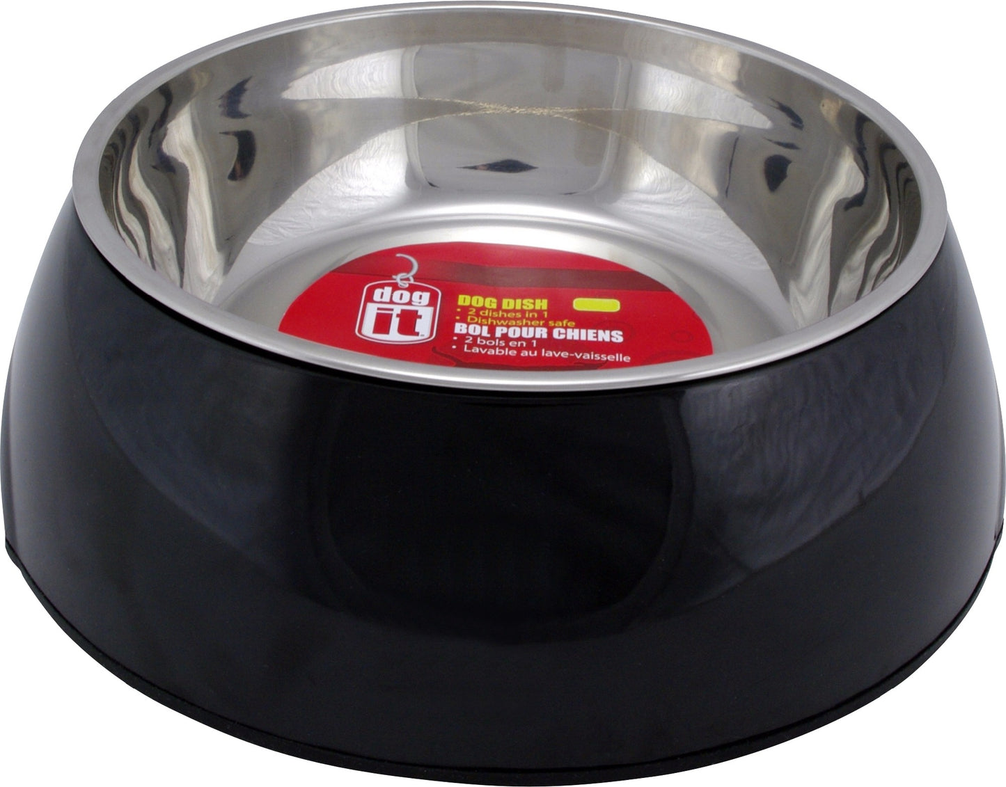 Dogit 2 in 1 Style Durable Dog Bowl Black Medium 700ml