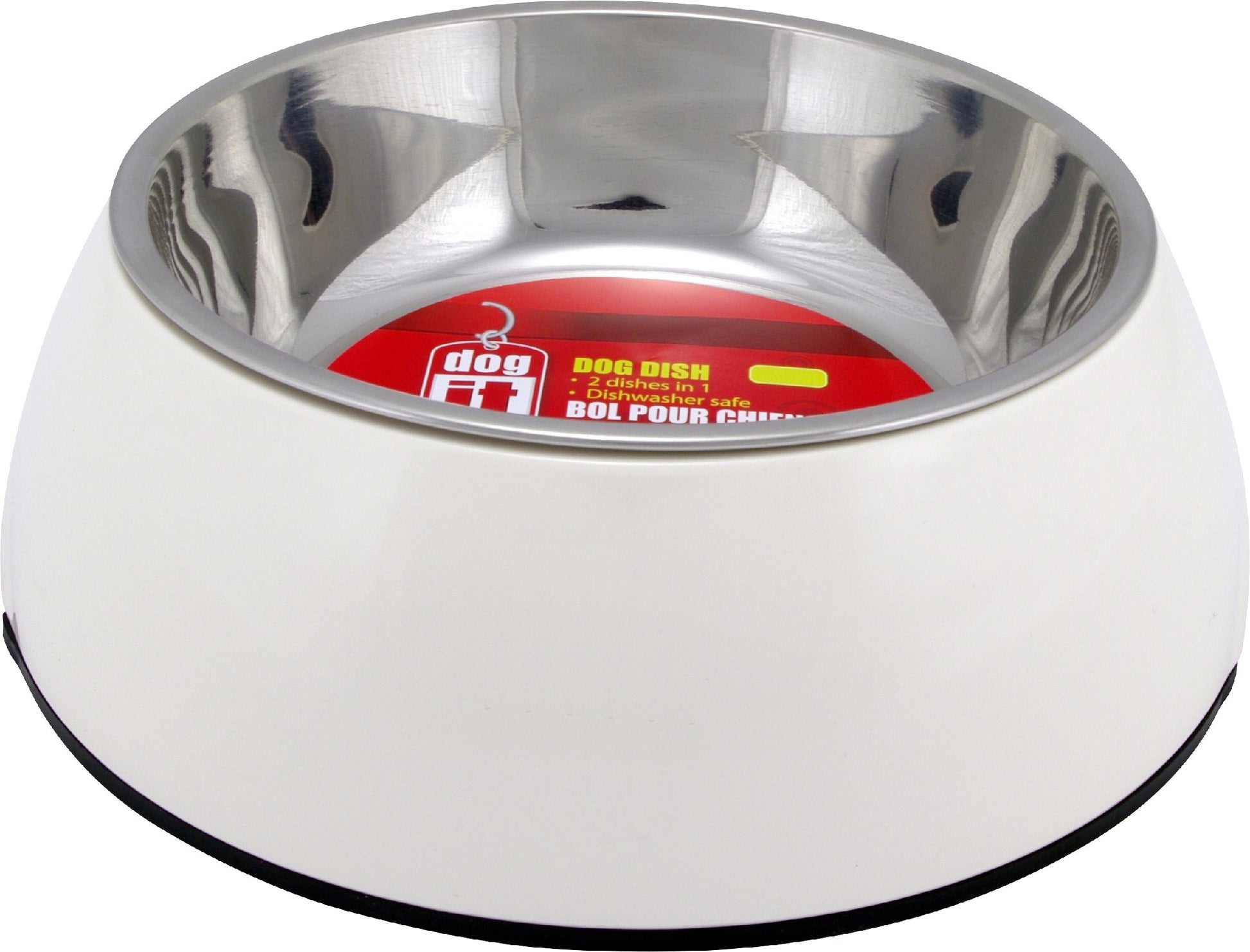 Dogit 2 in 1 Style Durable Dog Bowl White Medium 700ml